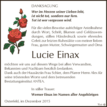 Traueranzeige von Ingeborg Weilepp von Mitteldeutsche Zeitung Merseburg/Querfurt