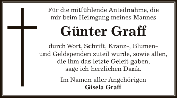 Traueranzeige von Günter Graff von Super Sonntag Bernburg