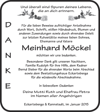 Traueranzeige von Meinhard Möckel von Mitteldeutsche Zeitung