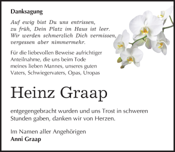 Traueranzeige von Heinz Graap von Mitteldeutsche Zeitung Merseburg/Querfurt