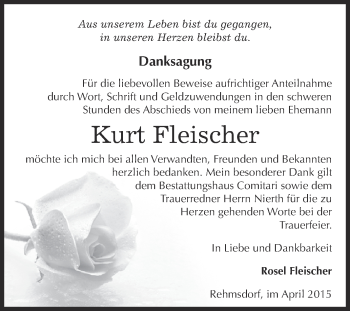 Traueranzeige von Kurt Fleischer von Super Sonntag Zeitz