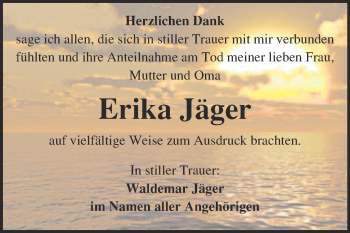 Traueranzeige von Erika Jäger von Super Sonntag Merseburg