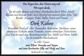 Traueranzeige von Dirk Kühne von Super Sonntag Aschersleben