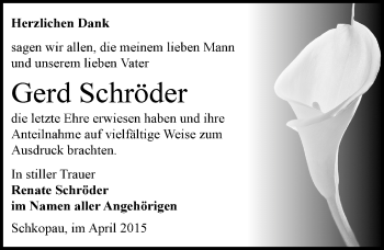 Traueranzeige von Gerd Schröder von Mitteldeutsche Zeitung Merseburg/Querfurt