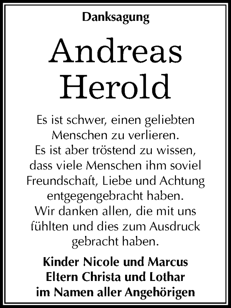 Traueranzeige für Andreas Herold vom 27.06.2015 aus Mitteldeutsche Zeitung