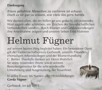 Traueranzeige von Helmut Fügner von Super Sonntag SGH Mansf. Land