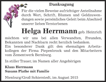 Traueranzeige von Anneliese Lehmann von Mitteldeutsche Zeitung Bitterfeld