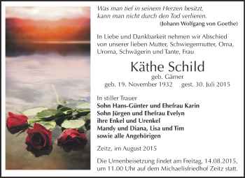Traueranzeige von Liesbeth Strahl von Mitteldeutsche Zeitung Mansfelder Land