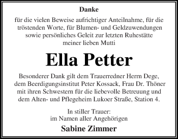 Traueranzeige von Anita Stosick von Mitteldeutsche Zeitung