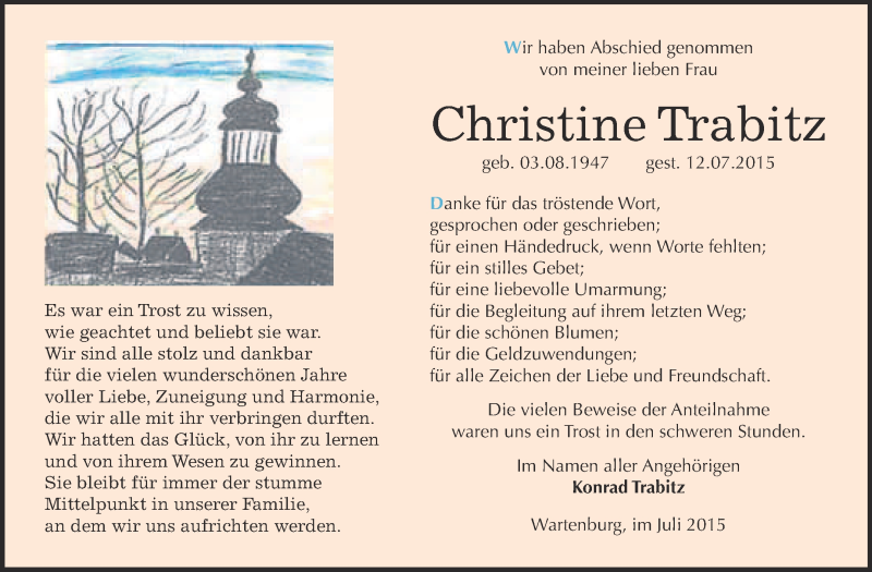 Traueranzeige für Ulrich Thielemann vom 25.05.2013 aus Mitteldeutsche Zeitung Sangerhausen