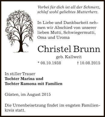 Traueranzeige von Aribert Steuer von Mitteldeutsche Zeitung Wittenberg
