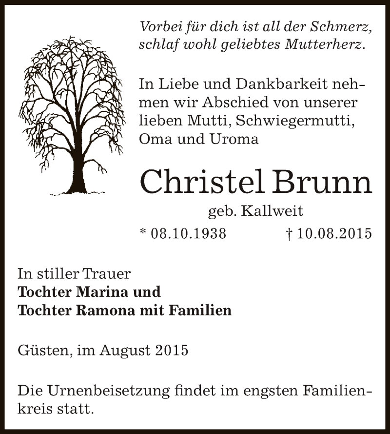  Traueranzeige für Aribert Steuer vom 20.09.2014 aus Mitteldeutsche Zeitung Wittenberg
