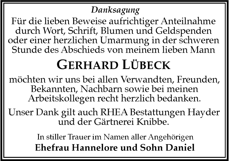  Traueranzeige für Gerhard Lübeck vom 26.09.2015 aus Mitteldeutsche Zeitung Halle/Saalkreis