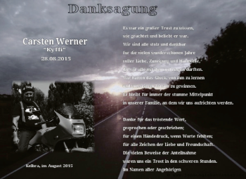 Traueranzeige von Carsten Werner von Super Sonntag SGH Mansf. Land