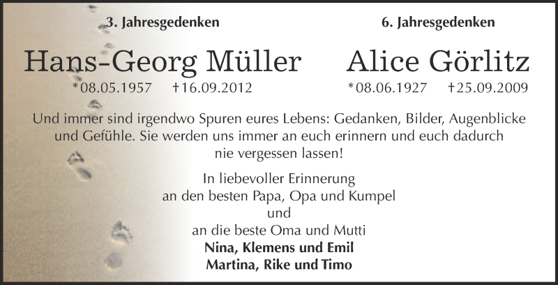  Traueranzeige für Ilse Brehme vom 05.09.2015 aus Mitteldeutsche Zeitung Quedlinburg