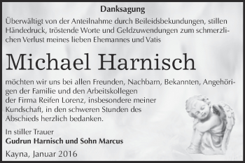 Traueranzeige von Michael Harnisch von Super Sonntag Zeitz