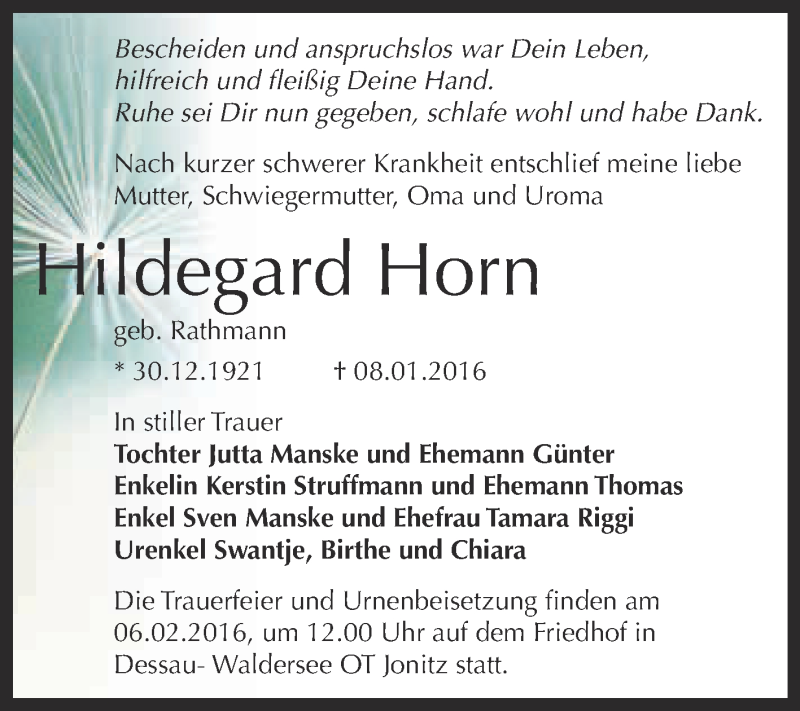  Traueranzeige für Rita Pamer vom 06.11.2013 aus Mitteldeutsche Zeitung Mansfelder Land