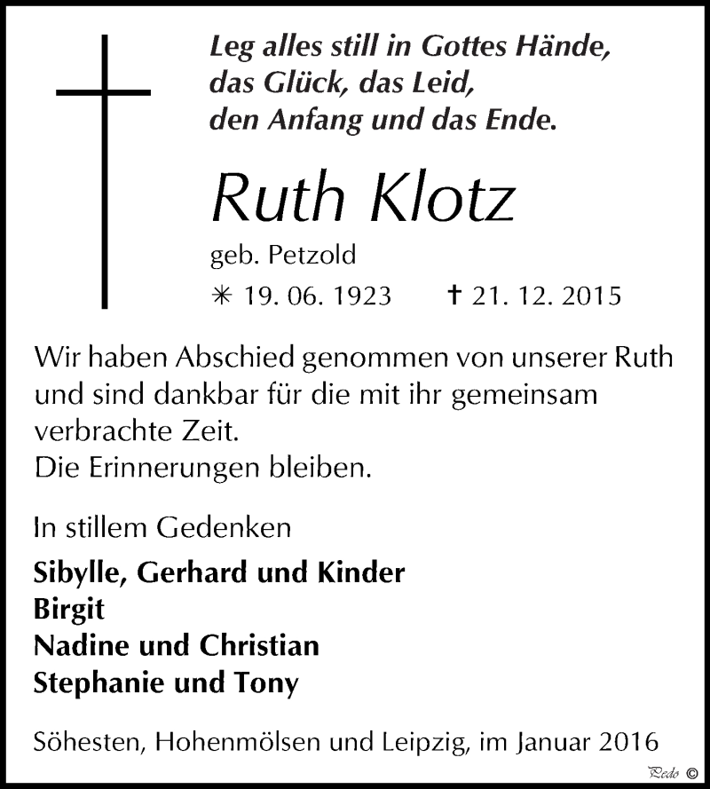  Traueranzeige für Maria Weniger vom 19.09.2015 aus Mitteldeutsche Zeitung Halle/Saalkreis
