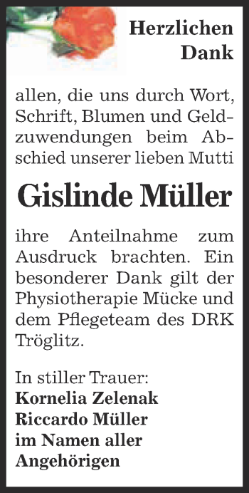 Traueranzeige von Hilde Fleischmann von Mitteldeutsche Zeitung Merseburg/Querfurt