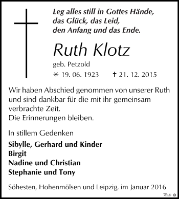 Traueranzeige von Maria Weniger von Mitteldeutsche Zeitung Halle/Saalkreis