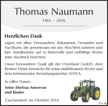 Traueranzeige von Thomas Naumann von Mitteldeutsche Zeitung Weißenfels
