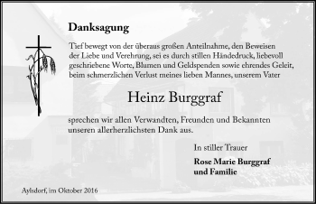 Traueranzeige von Heinz Burggraf von Mitteldeutsche Zeitung Zeitz