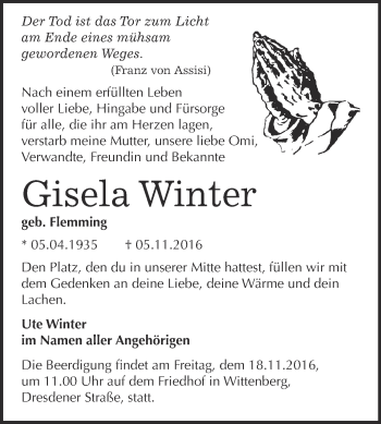 Traueranzeige von Dieter Bläß von Mitteldeutsche Zeitung Bernburg