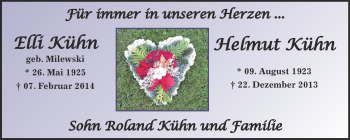 Traueranzeige von Elli und Helmut Kühn von Super Sonntag Zeitz