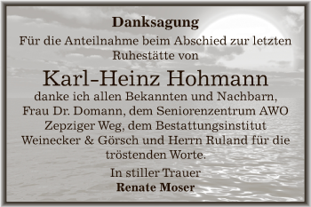 Traueranzeige von Karl-Heinz Hohmann von Super Sonntag Bernburg