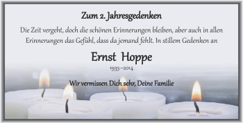 Traueranzeige von Ernst Hoppe von Super Sonntag SGH Mansf. Land
