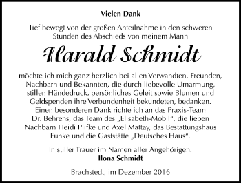 Traueranzeige von Harald Schmidt von Mitteldeutsche Zeitung Halle/Saalkreis