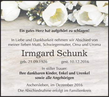 Traueranzeige von Anna Prade von Mitteldeutsche Zeitung Merseburg/Querfurt