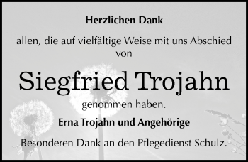 Traueranzeige von Siegfried Trojahn von Mitteldeutsche Zeitung Bitterfeld