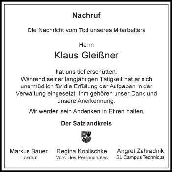 Traueranzeige von Wolfgang Carstensen von Mitteldeutsche Zeitung Sangerhausen