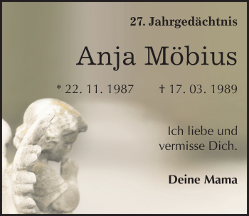 Traueranzeige von Anja Möbius von Mitteldeutsche Zeitung Halle/Saalkreis