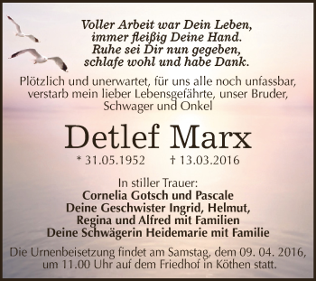 Traueranzeige von Leo Missal von Mitteldeutsche Zeitung Köthen