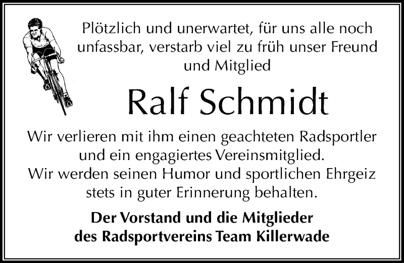  Traueranzeige für Ralf Schmidt vom 06.04.2016 aus Mitteldeutsche Zeitung