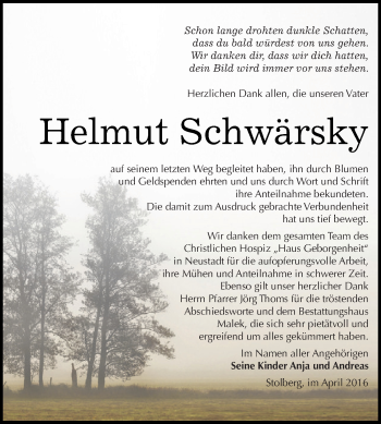 Traueranzeige von Walter Sperlich von Mitteldeutsche Zeitung Bernburg