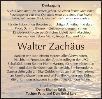 Traueranzeige von Walter Zachäus von Mitteldeutsche Zeitung Merseburg/Querfurt