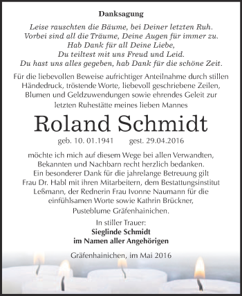 Traueranzeige von Rolf Pfeifer von Mitteldeutsche Zeitung Quedlinburg