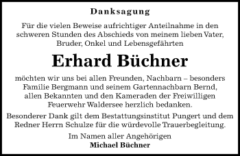 Traueranzeige von Erhard Büchner von Mitteldeutsche Zeitung Dessau-Roßlau