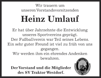 Traueranzeige von Heinz Schabacker von Mitteldeutsche Zeitung Mansfelder Land