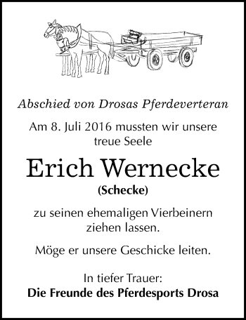 Traueranzeige von Erich Wernecke von Mitteldeutsche Zeitung Köthen