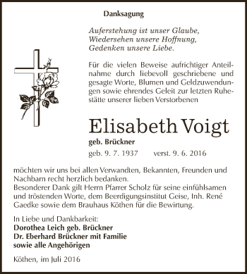 Traueranzeige von Helga Butterling von Mitteldeutsche Zeitung Halle/Saalkreis
