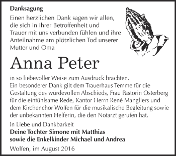 Traueranzeige von Hartwig Schaper von Mitteldeutsche Zeitung Bitterfeld
