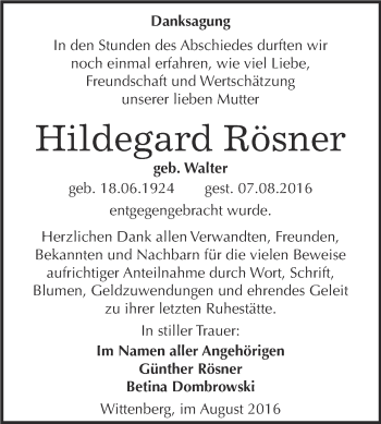 Traueranzeige von Theodora Christine Freudenberg von Mitteldeutsche Zeitung Bernburg