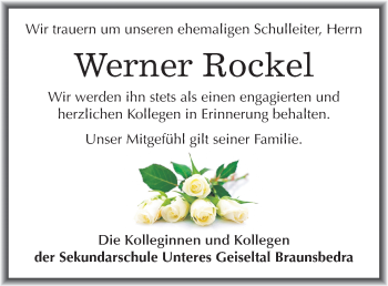Traueranzeige von Werner Rockel von Mitteldeutsche Zeitung Merseburg/Querfurt