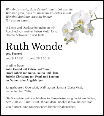 Traueranzeige von Maria Arnold von Mitteldeutsche Zeitung Naumburg/Nebra