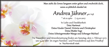 Traueranzeige von Andrea Jähner von Mitteldeutsche Zeitung Aschersleben