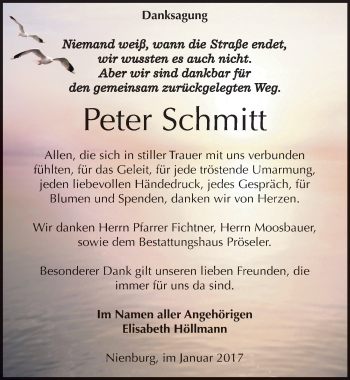 Traueranzeige von Peter Schmitt von Mitteldeutsche Zeitung Bernburg